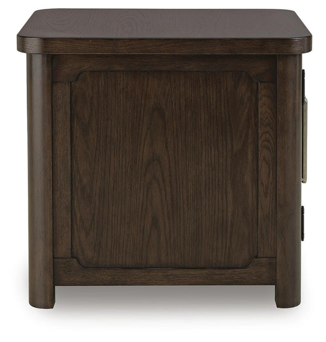 Signature Design Dark Brown Rectangular End Table