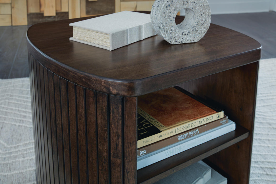 Signature Design Dark Brown Square End Table