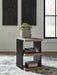 Signature Design Black/Light Brown Rectangular End Table