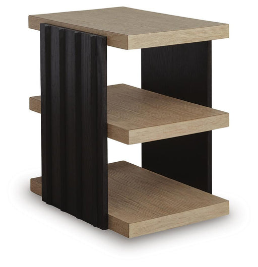 Signature Design Black/Light Brown Rectangular End Table