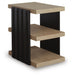 Signature Design Black/Light Brown Rectangular End Table