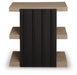 Signature Design Black/Light Brown Rectangular End Table