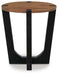 Signature Design Brown/Black Round End Table