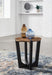 Signature Design Brown/Black Round End Table