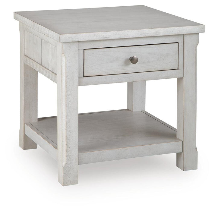Signature Design Antique White Square End Table
