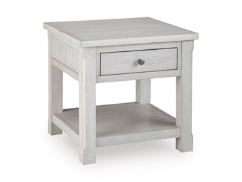 Signature Design Antique White Square End Table
