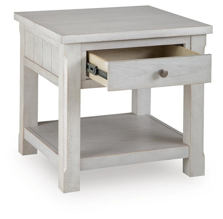 Signature Design Antique White Square End Table