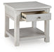 Signature Design Antique White Square End Table