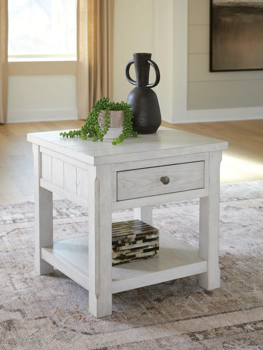 Signature Design Antique White Square End Table