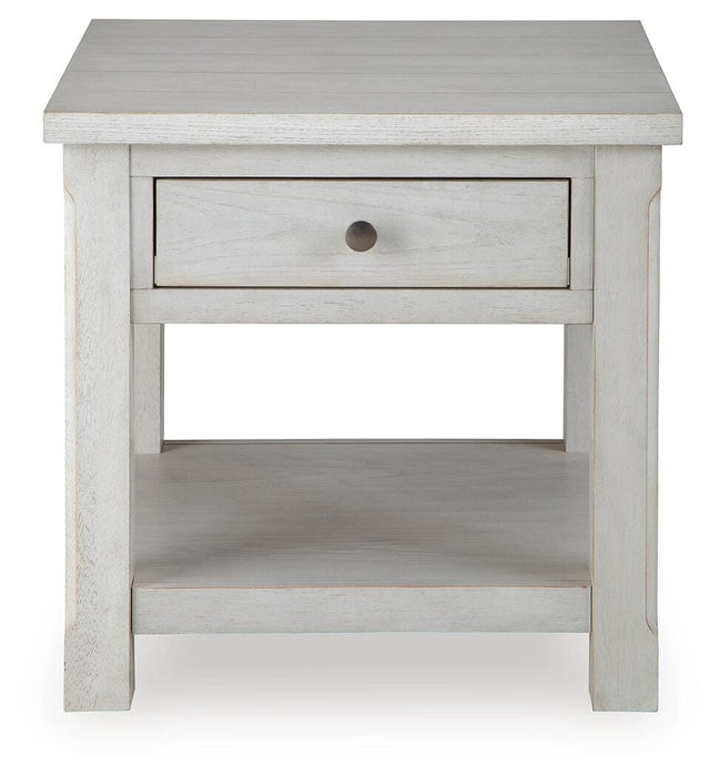Signature Design Antique White Square End Table