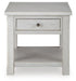 Signature Design Antique White Square End Table