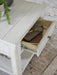 Signature Design Antique White Square End Table