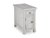 Signature Design Antique White Chair Side End Table