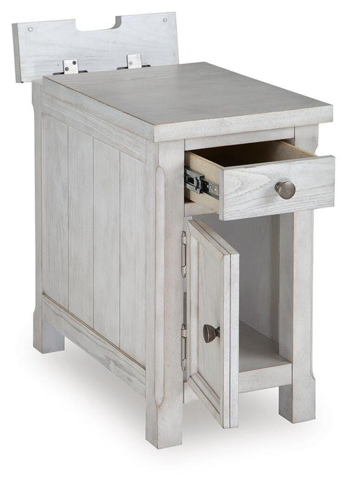 Signature Design Antique White Chair Side End Table