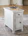 Signature Design Antique White Chair Side End Table