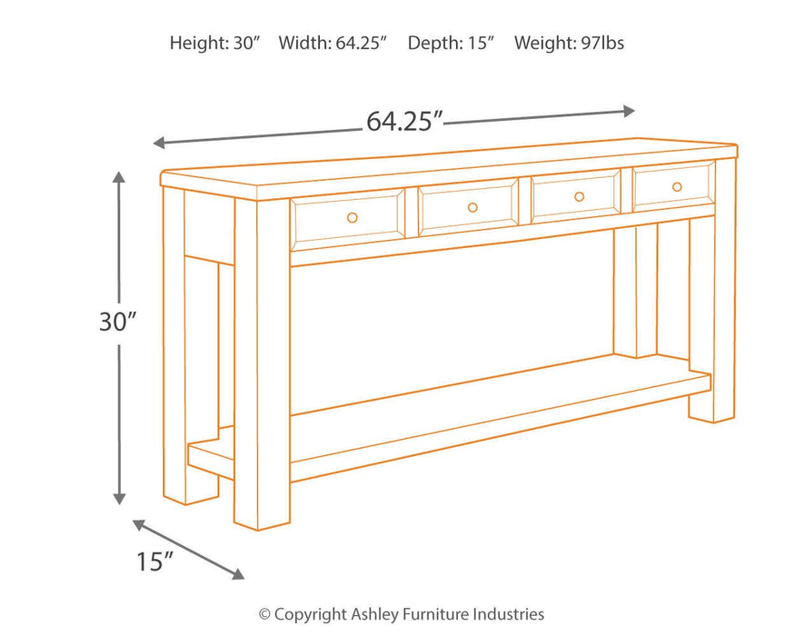 Signature Design Black Sofa Table