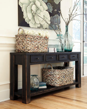 Signature Design Black Sofa Table