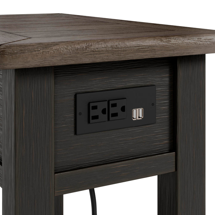 Signature Design Grayish Brown/Black Chair Side End Table