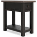Signature Design Grayish Brown/Black Chair Side End Table