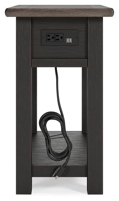 Signature Design Grayish Brown/Black Chair Side End Table