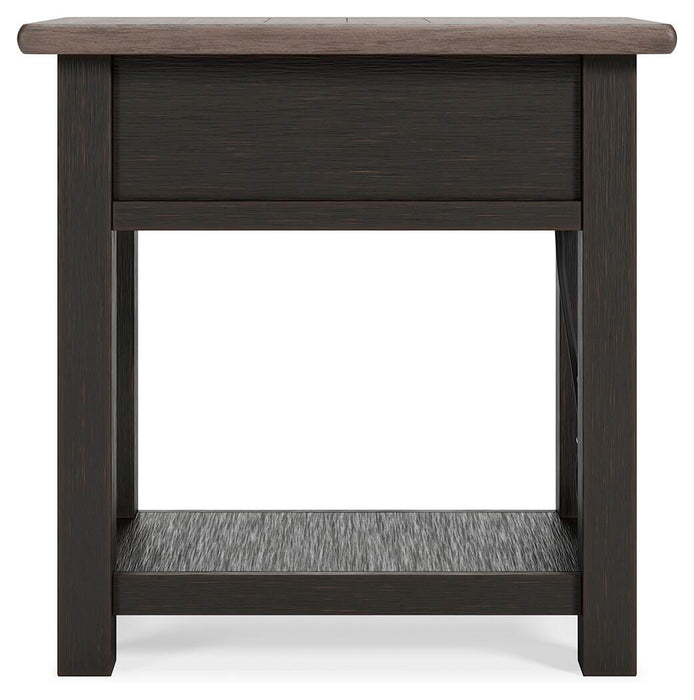 Signature Design Grayish Brown/Black Chair Side End Table