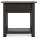 Signature Design Grayish Brown/Black Chair Side End Table
