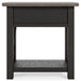 Signature Design Grayish Brown/Black Chair Side End Table