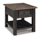 Signature Design Grayish Brown/Black Rectangular End Table