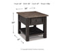 Signature Design Grayish Brown/Black Rectangular End Table