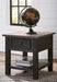 Signature Design Grayish Brown/Black Rectangular End Table
