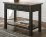 Signature Design Grayish Brown/Black Sofa Table