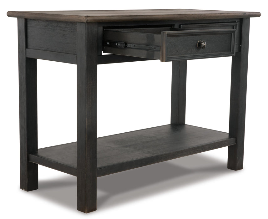 Signature Design Grayish Brown/Black Sofa Table