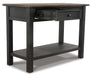 Signature Design Grayish Brown/Black Sofa Table