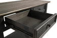 Signature Design Grayish Brown/Black Sofa Table