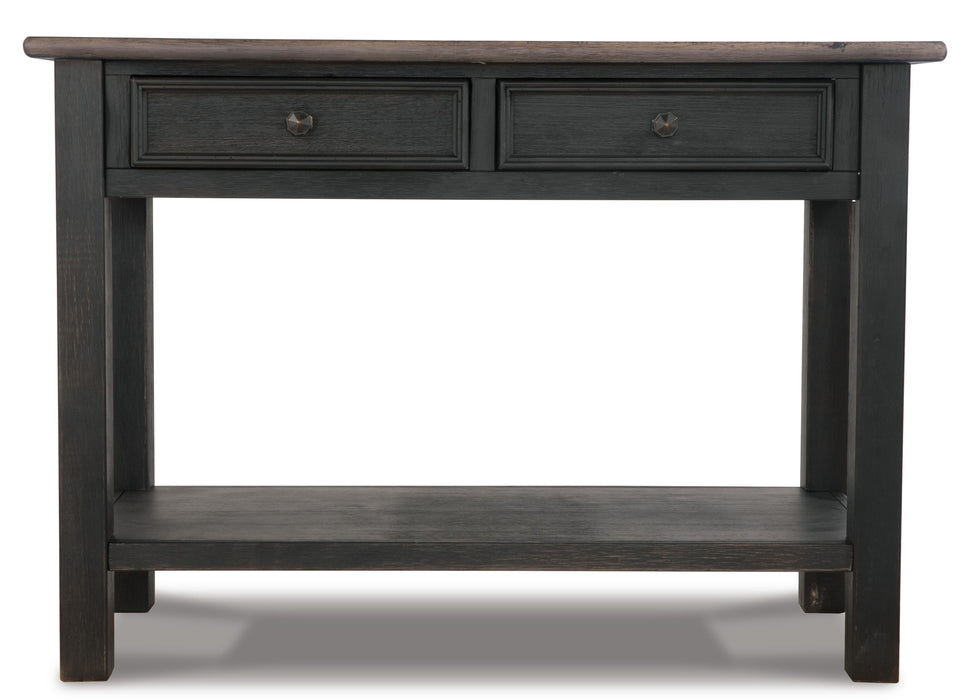 Signature Design Grayish Brown/Black Sofa Table
