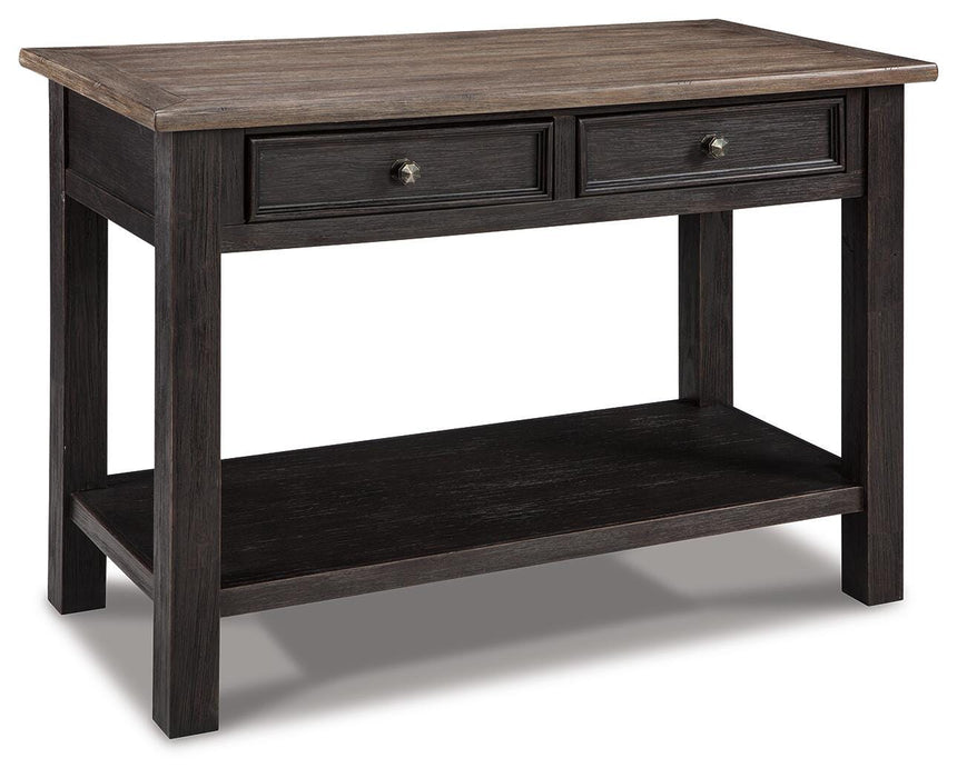 Signature Design Grayish Brown/Black Sofa Table