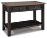 Signature Design Grayish Brown/Black Sofa Table