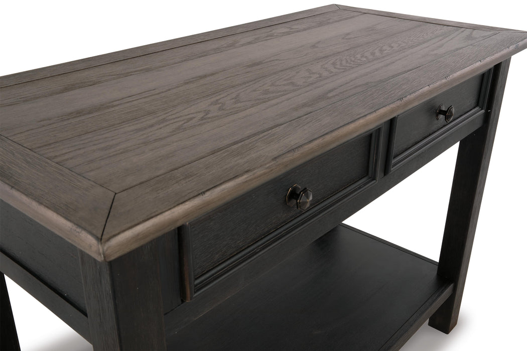 Signature Design Grayish Brown/Black Sofa Table