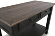 Signature Design Grayish Brown/Black Sofa Table