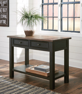 Signature Design Grayish Brown/Black Sofa Table
