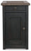 Signature Design Grayish Brown/Black Chair Side End Table