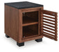 Signature Design Warm Brown/Black Chair Side End Table