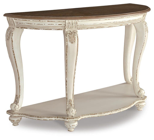 Signature Design White/Brown Sofa Table
