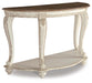 Signature Design White/Brown Sofa Table