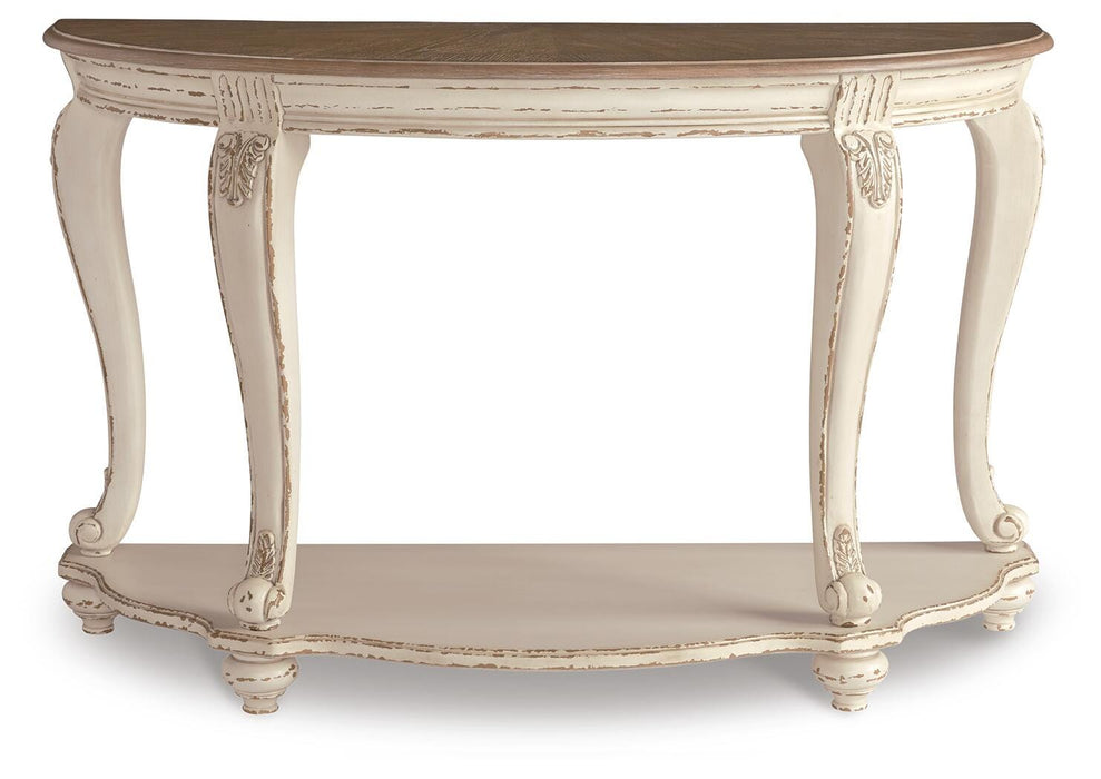 Signature Design White/Brown Sofa Table