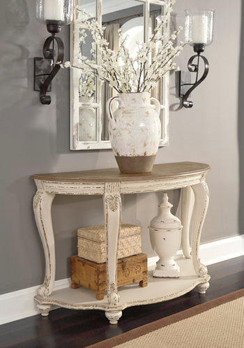 Signature Design White/Brown Sofa Table