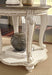 Signature Design White/Brown Round End Table