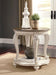 Signature Design White/Brown Round End Table