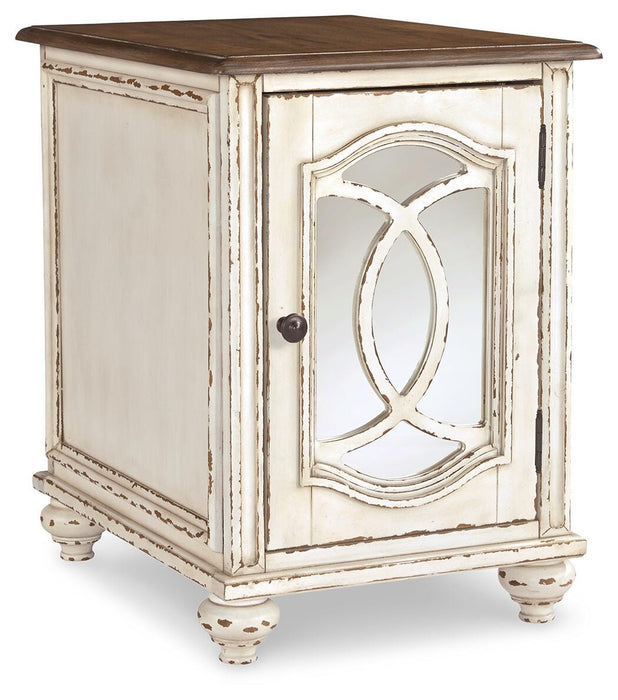 Signature Design White/Brown Chair Side End Table