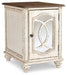 Signature Design White/Brown Chair Side End Table